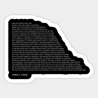 Arthur C. Clarke Quotes Sticker